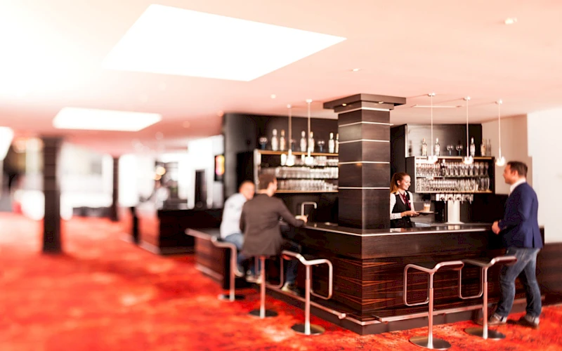 Blick ins Foyer des Sieben Welten Hotel & Spa Resort