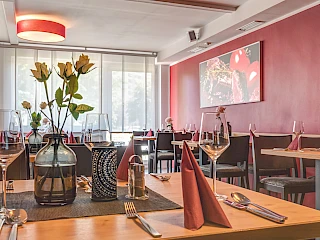 Das Hotel-Restaurant im Hotel Wilna in Erfurt.