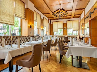 Blick ins Restaurant im Boutique Hotel Badehof