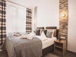 Blick in ein Doppelzimmer im Boutique Hotel Badehof