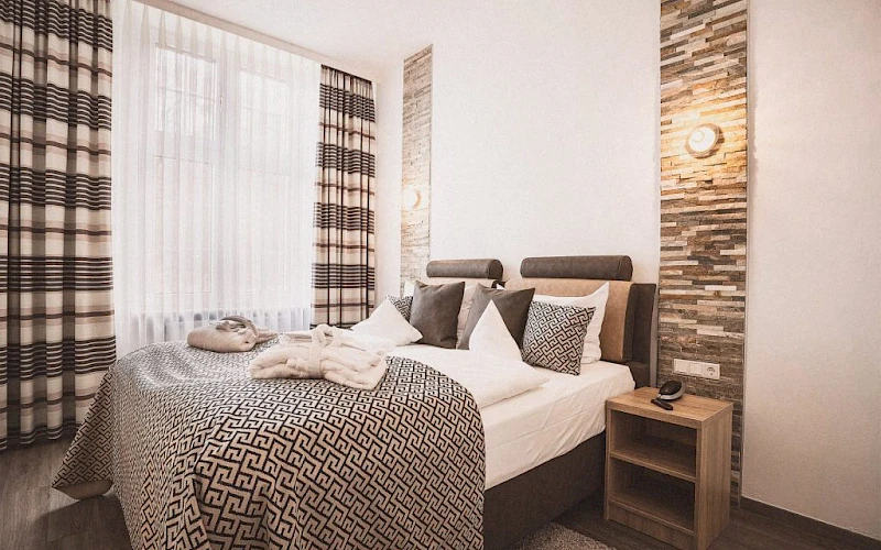 Blick in ein Doppelzimmer im Boutique Hotel Badehof