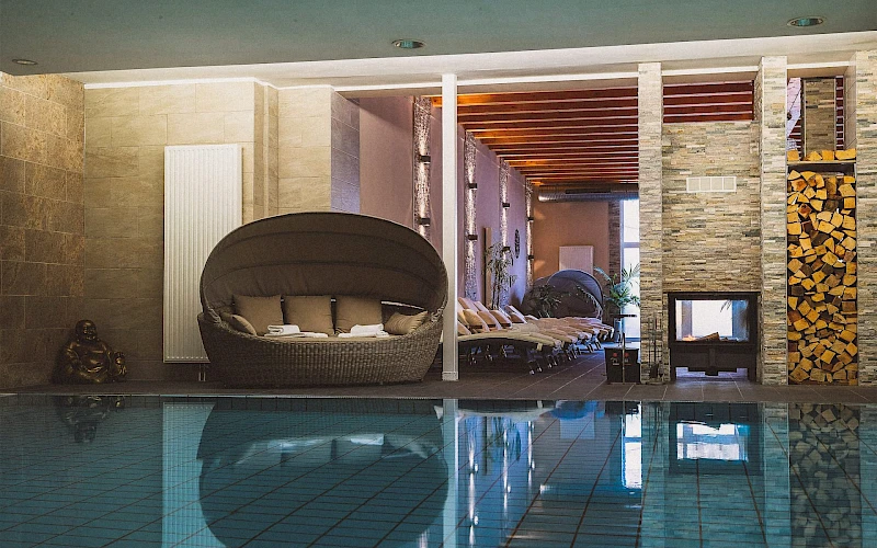 Blick in den Wellnessbereich im Boutique Hotel Badehof