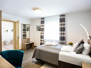 Blick in ein Einzelzimmer im Boutique Hotel Badehof