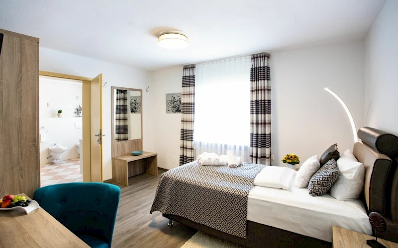 Blick in ein Einzelzimmer im Boutique Hotel Badehof