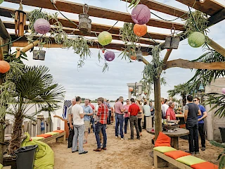Blick auf die Beachbar im Wunderland Kalkar