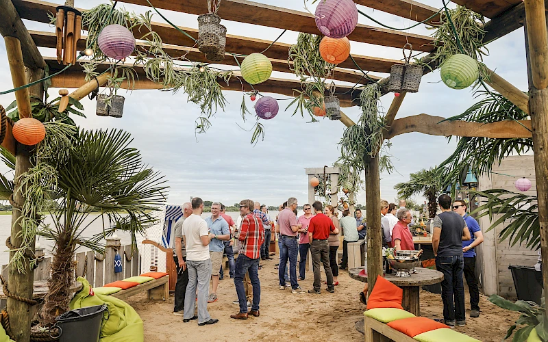 Blick auf die Beachbar im Wunderland Kalkar